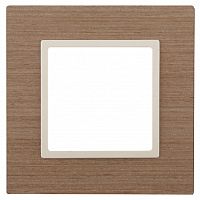 Рамка универсальная Эра Elegance 1-м. дерево ясень/слоновая кость картинка